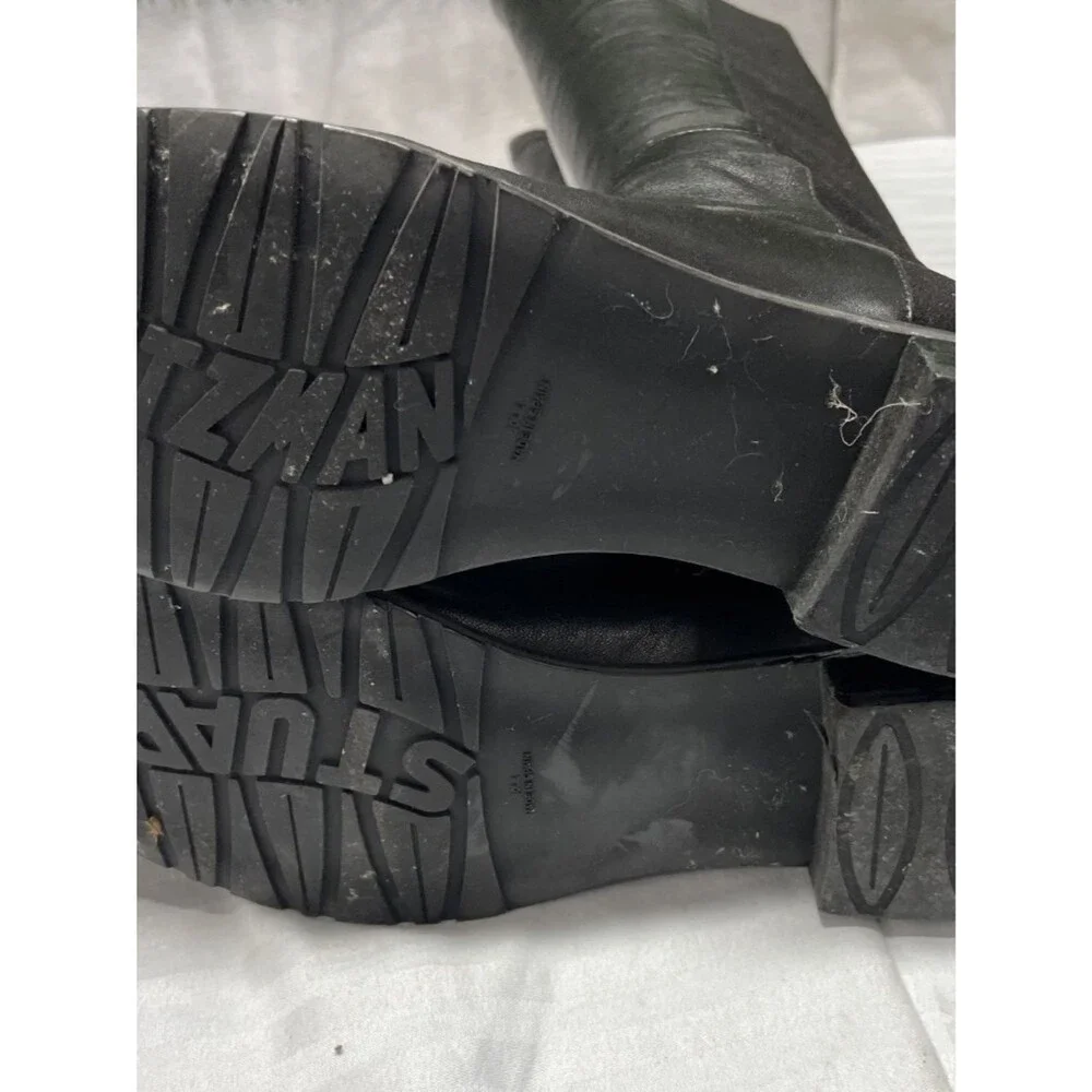 Stuart Weitzman Womens Black Leather Stretch Over The Knee Boots 7M
